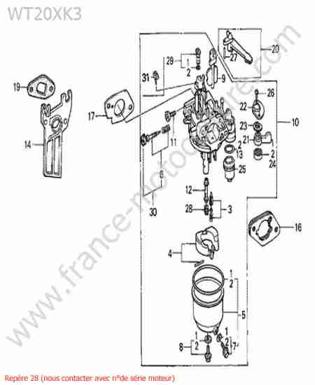 HONDA - WT20-4 : Carburateur