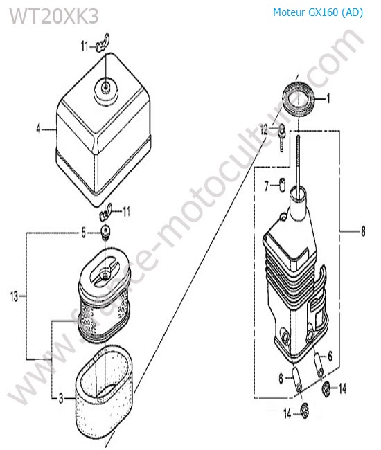 Filtre air HONDA WT20-4