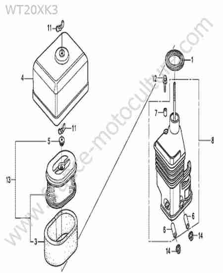 HONDA - WT20-4 : Filtre air