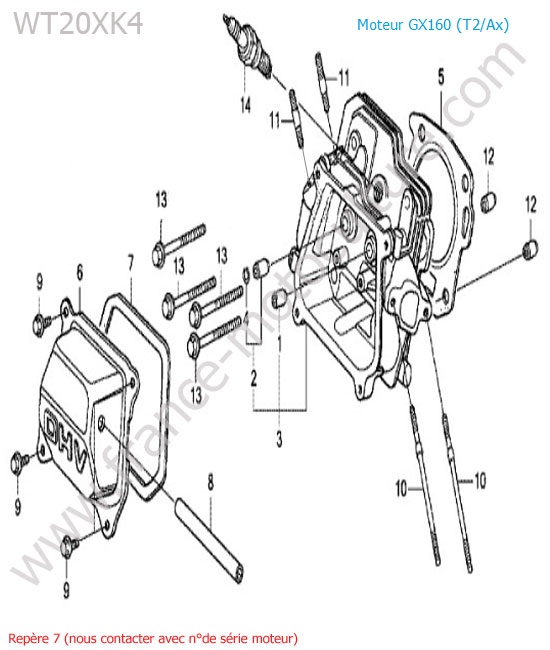 Culasse HONDA WT20-5