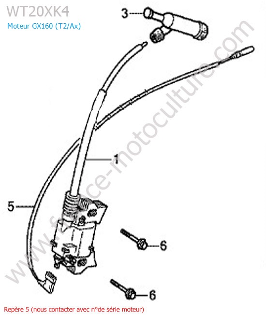 Bobine allumage HONDA WT20-5