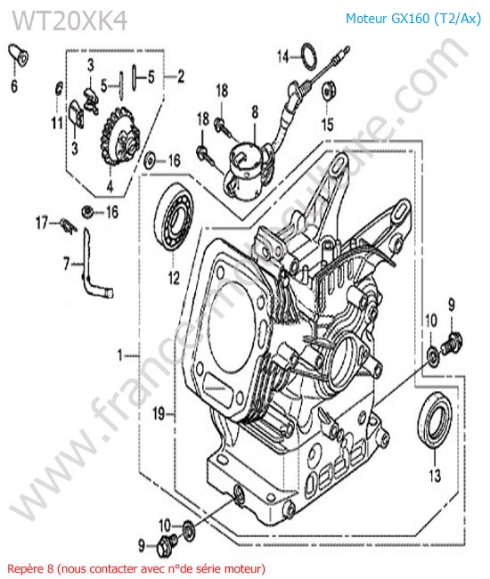 Cylindre HONDA WT20-5