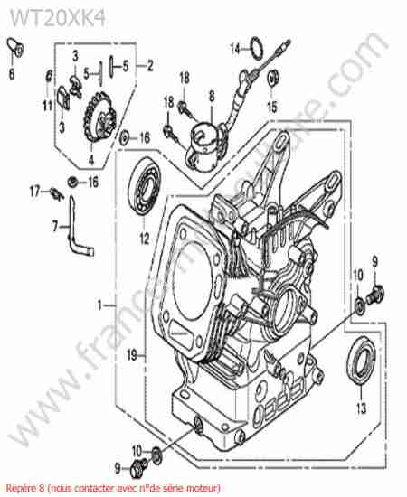 HONDA - WT20-5 : Cylindre