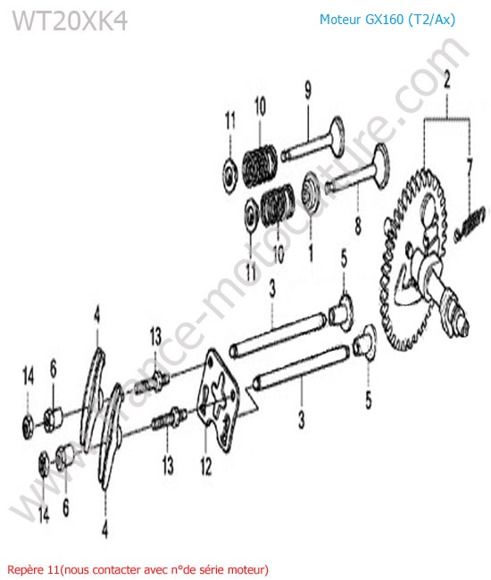 Arbre a cames HONDA WT20-5