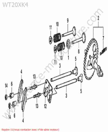 HONDA - WT20-5 : Arbre a cames