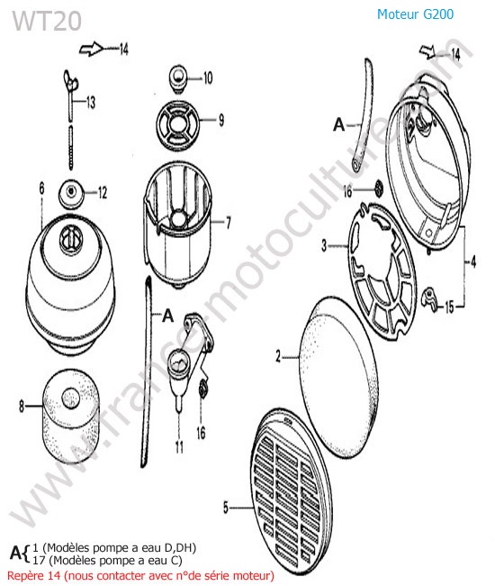 Filtre air HONDA WT20