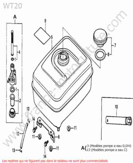 HONDA - WT20 : Reservoir