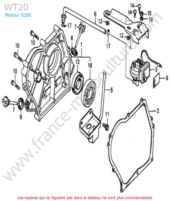 Carter moteur HONDA WT20
