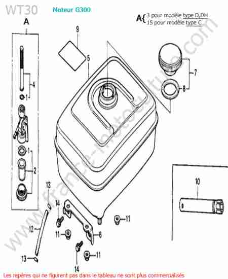 HONDA - WT30 : Reservoir