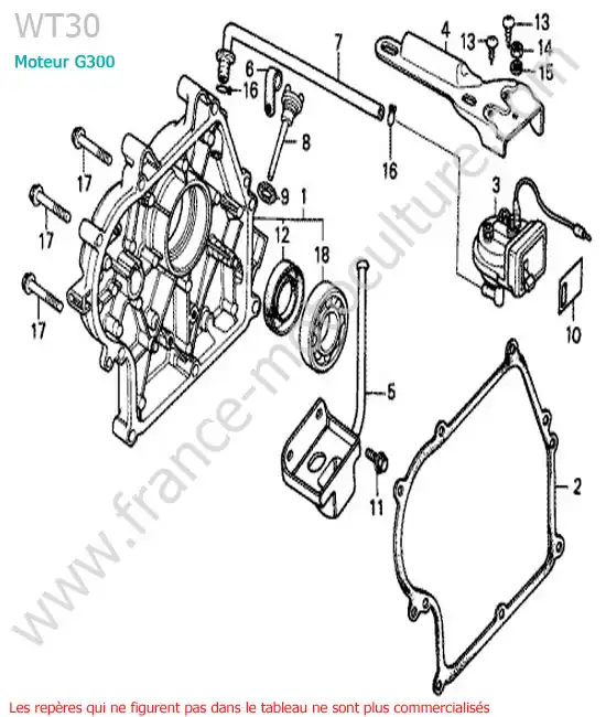 Carter moteur HONDA WT30