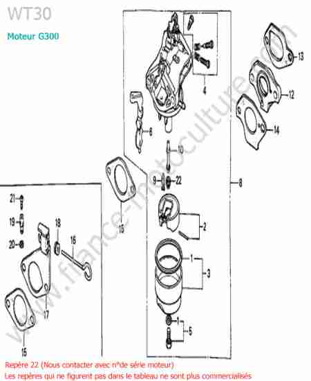 HONDA - WT30 : Carburateur
