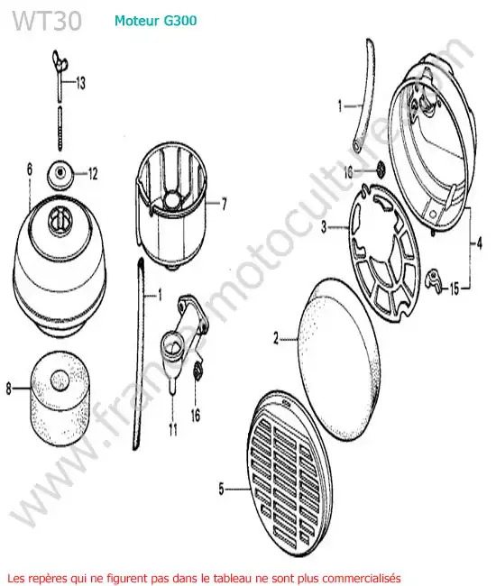 Filtre air HONDA WT30