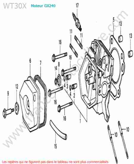 HONDA - WT30X : Culasse
