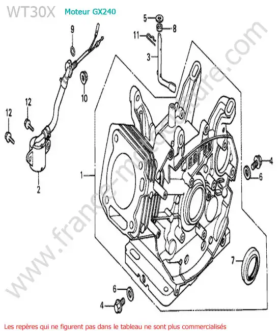 Cylindre HONDA WT30X