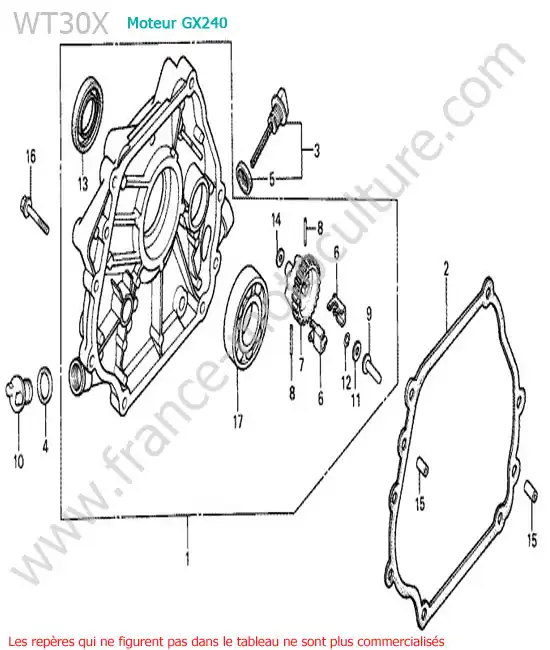 Carter moteur HONDA WT30X