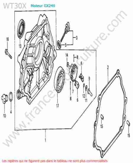 HONDA - WT30X : Carter moteur