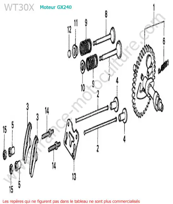 Arbre a cames HONDA WT30X