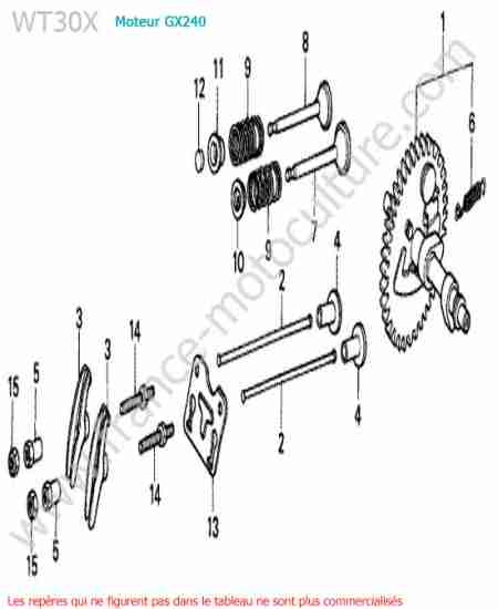 HONDA - WT30X : Arbre a cames