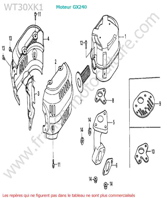 Silencieux HONDA WT30XK-1