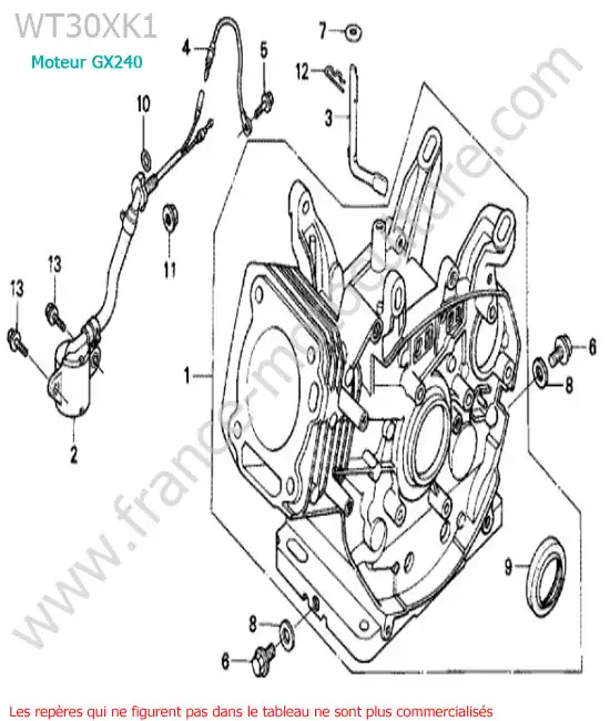 Cylindre HONDA WT30XK-1