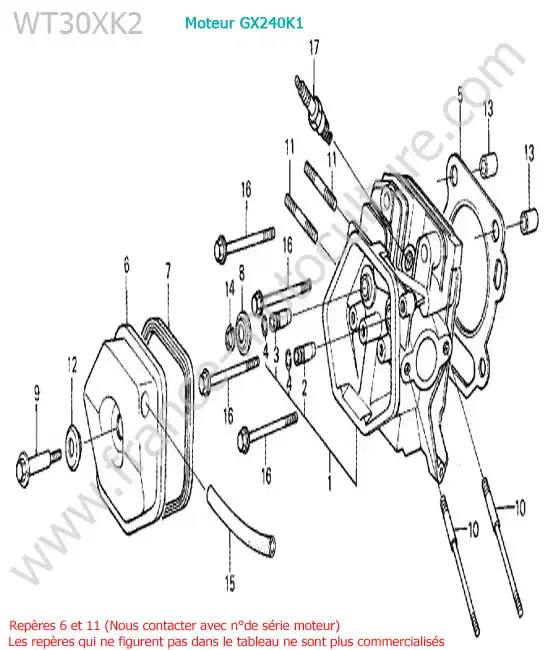 Culasse HONDA WT30XK-2