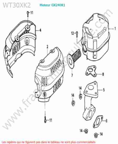 HONDA - WT30XK-2 : Silencieux