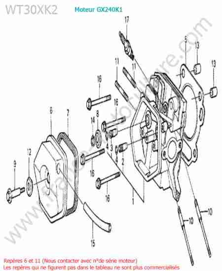 HONDA - WT30XK-2 : Culasse
