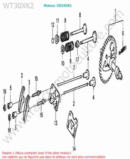 HONDA - WT30XK-2 : Arbre a cames