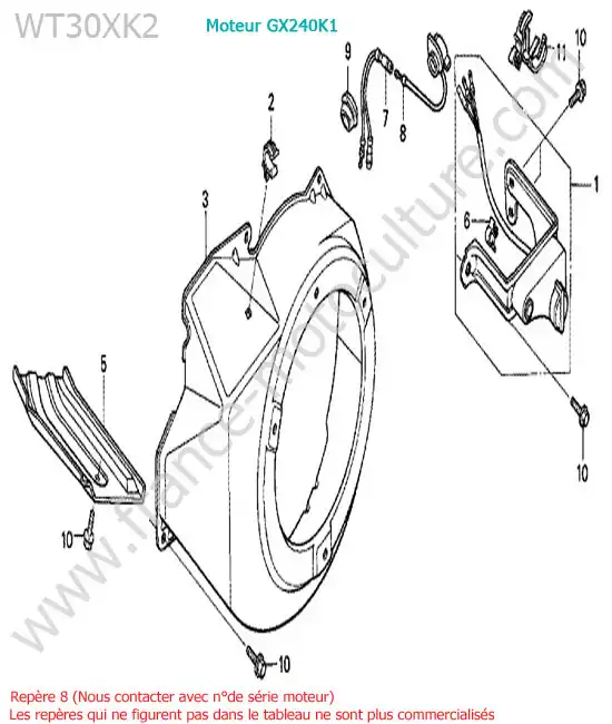 Volute lanceur HONDA WT30XK-2