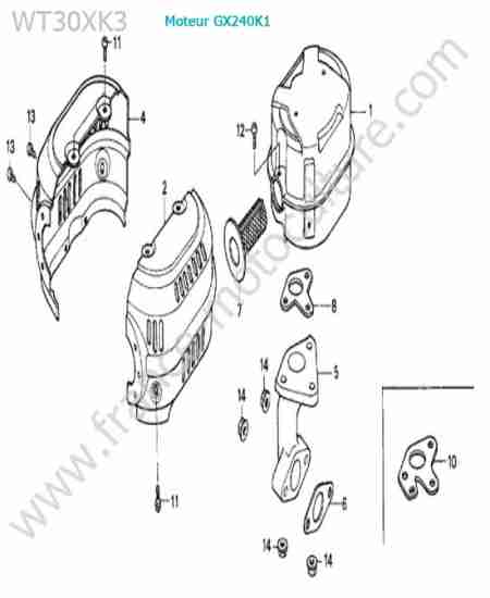 HONDA - WT30XK-3 : Silencieux