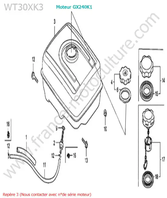 Reservoir HONDA WT30XK-3