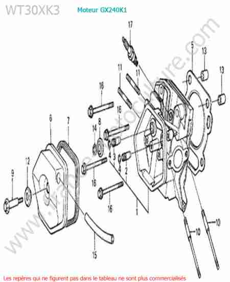 HONDA - WT30XK-3 : Culasse