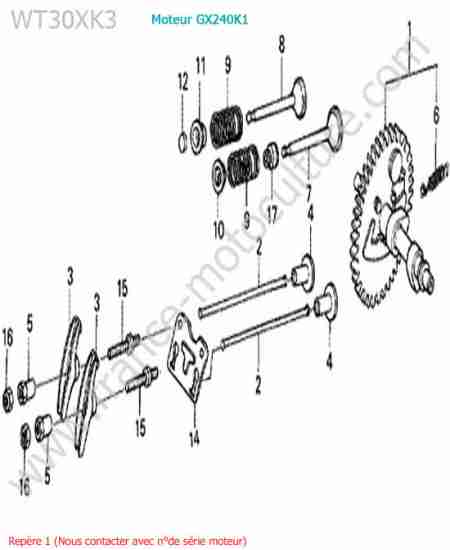 HONDA - WT30XK-3 : Arbre a cames