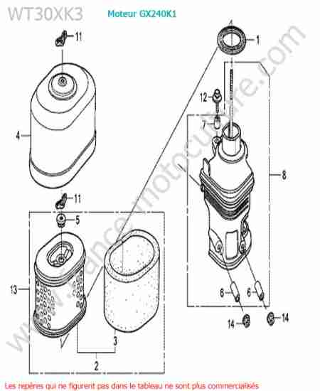 HONDA - WT30XK-3 : Filtre air