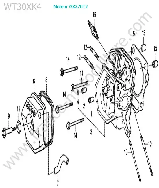 Culasse  HONDA WT30XK-4