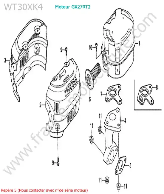 Silencieux HONDA WT30XK-4