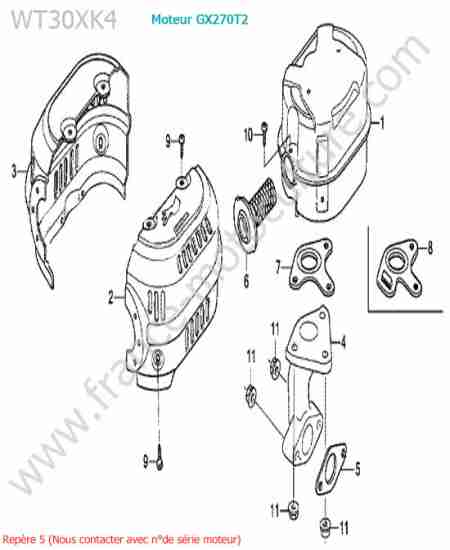 HONDA - WT30XK-4 : Silencieux