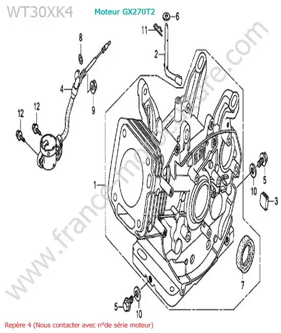 Bloc moteur HONDA WT30XK-4