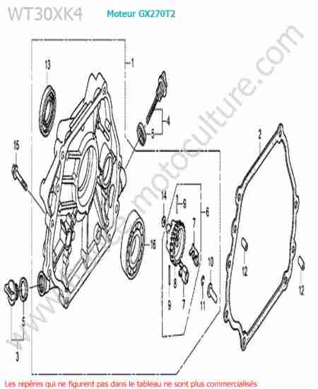 HONDA - WT30XK-4 : Carter moteur