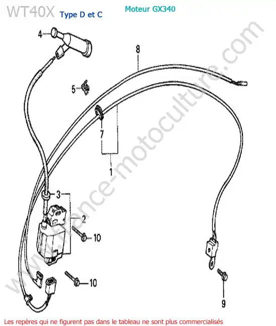 Bobine allumage HONDA WT40X-2