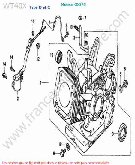 HONDA - WT40X-2 : Cylindre