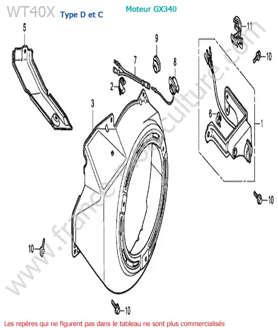 Carter lanceur HONDA WT40X-2