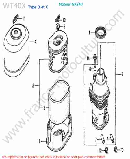 HONDA - WT40X-2 : Filtre air