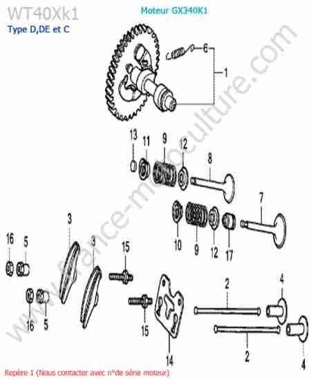 HONDA - WT40XK1-2 : Arbre a cames