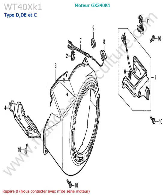 Carter lanceur HONDA WT40XK1-2