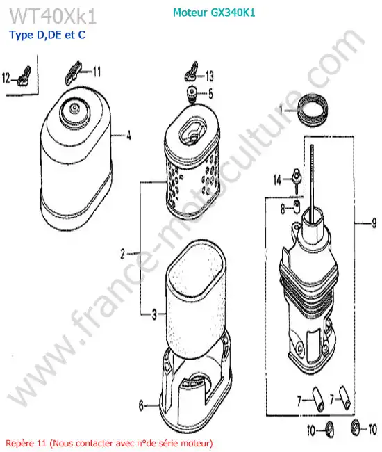 Filtre air HONDA WT40XK1-2