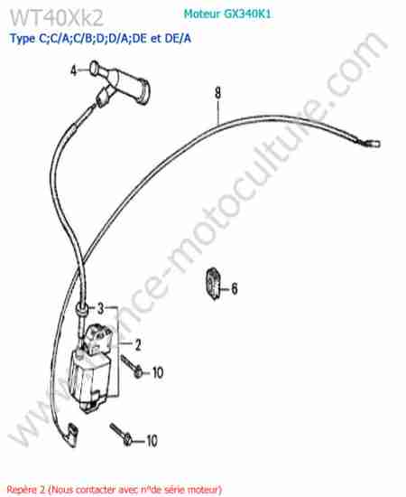 HONDA - WT40XK2-2 : Bobine allumage