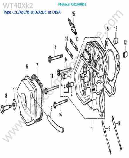 HONDA - WT40XK2-2 : Culasse