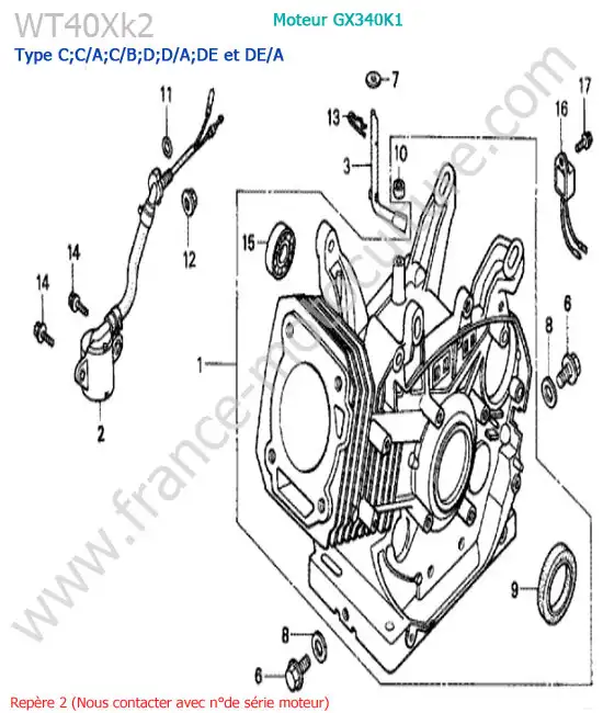 Cylindre HONDA WT40XK2-2
