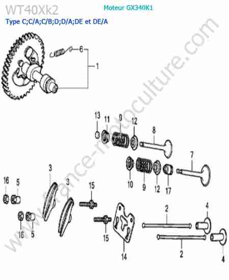 HONDA - WT40XK2-2 : Arbre a cames